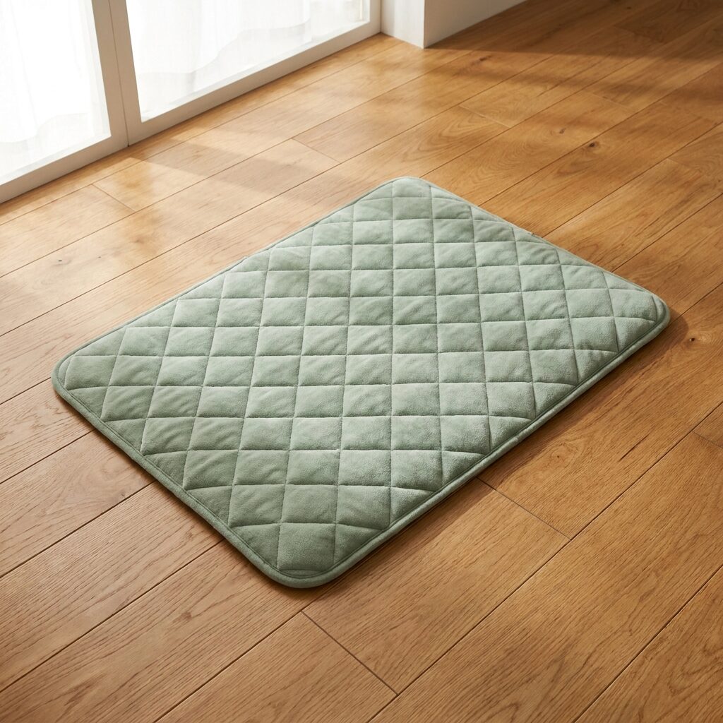 Cooling gel mat for dogs, quilted sage green